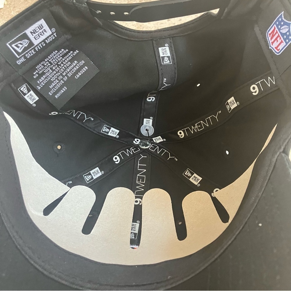 NWT New Era Cincinnati Bengals NFL Adjustable Black Cap Baseball Hat 9Twenty - Picture 10 of 12